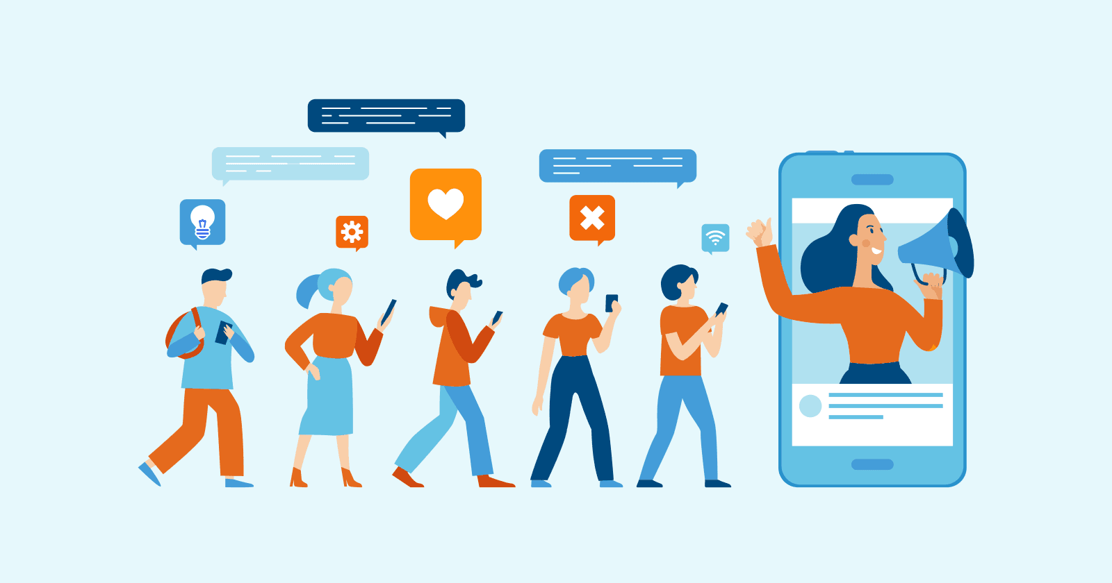Integrity illustration of influencers affecting consumer behavior