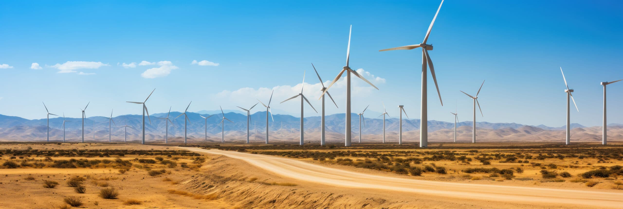 Wind turbines in the desert to show Integrity's expertise in the energy industry